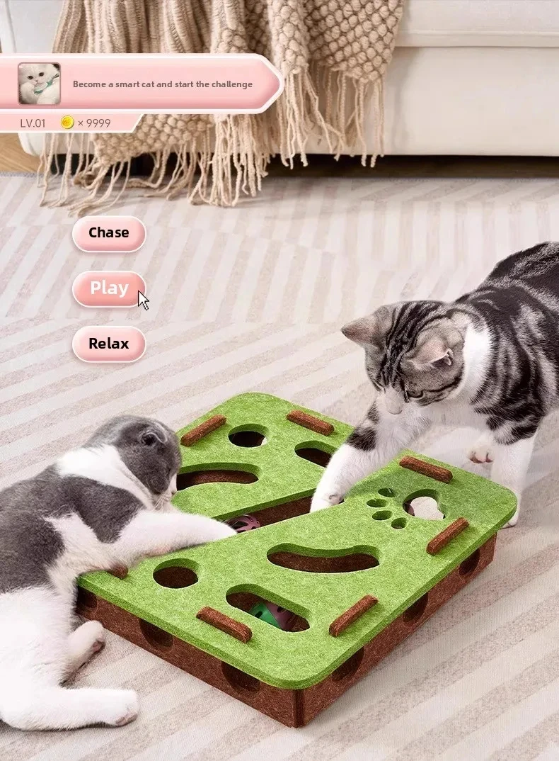 Cat Puzzle Toy Felt Puzzle Box