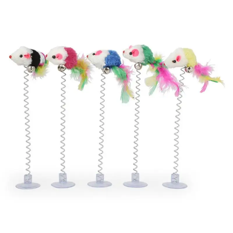 Spring Feathers Cat Toy with Suction Cup Spring Feathers Cat Toy with Suction Cup