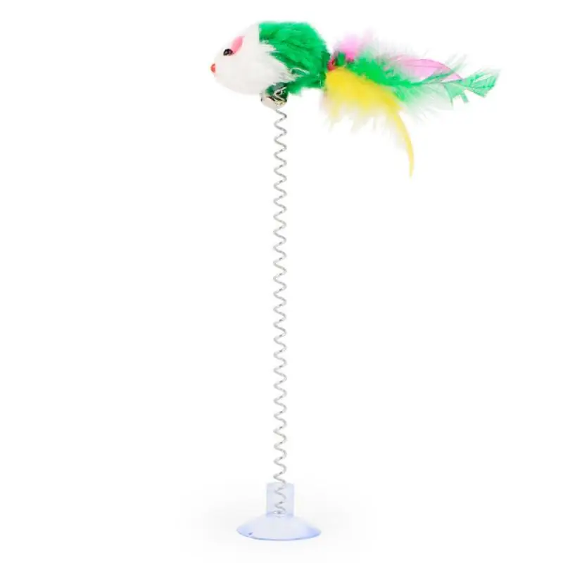 Spring Feathers Cat Toy with Suction Cup Spring Feathers Cat Toy with Suction Cup