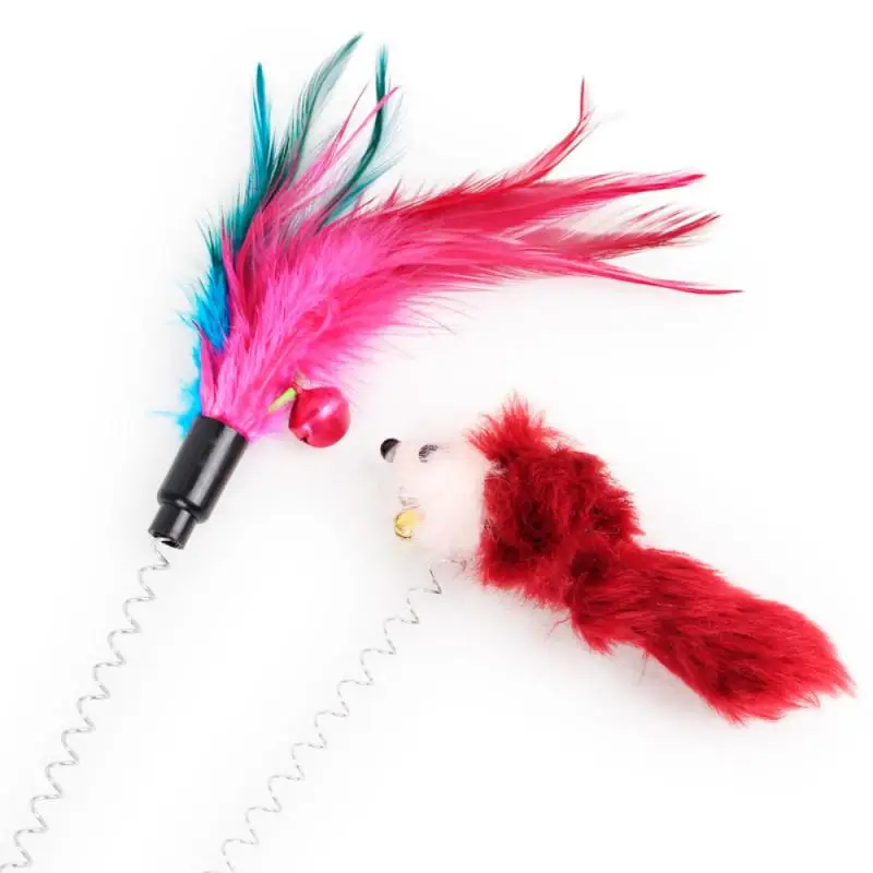 Spring Feathers Cat Toy with Suction Cup Spring Feathers Cat Toy with Suction Cup