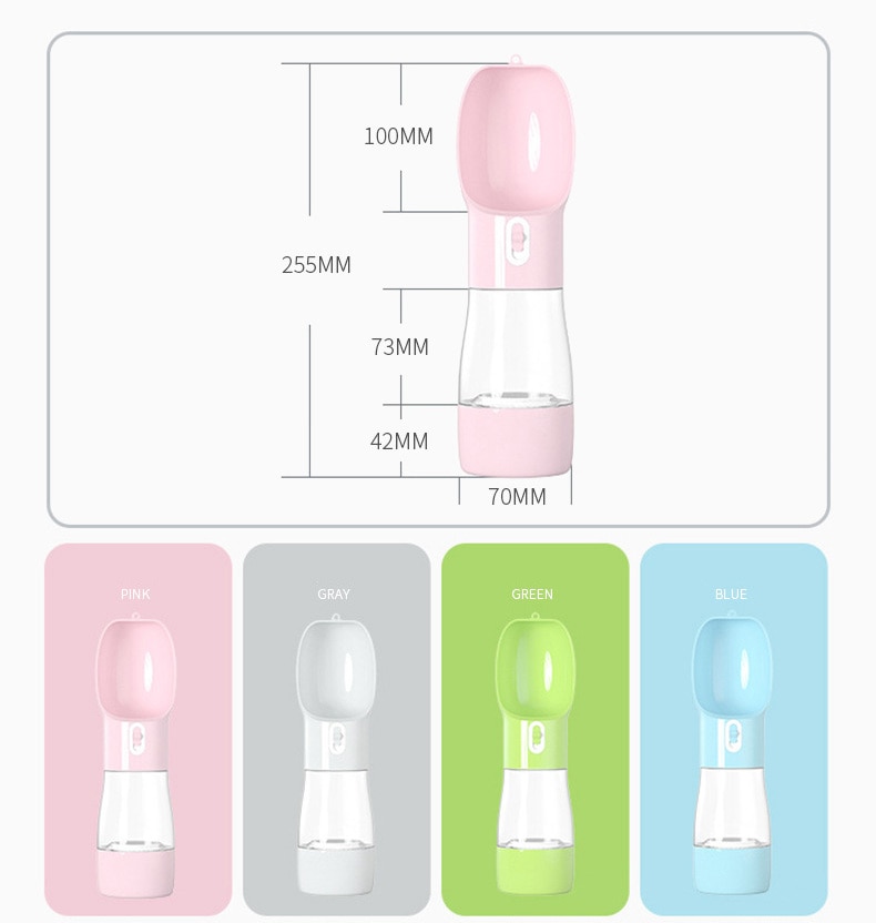 Dog's Travel Water Bottle with Spoon Dog's Travel Water Bottle with Spoon