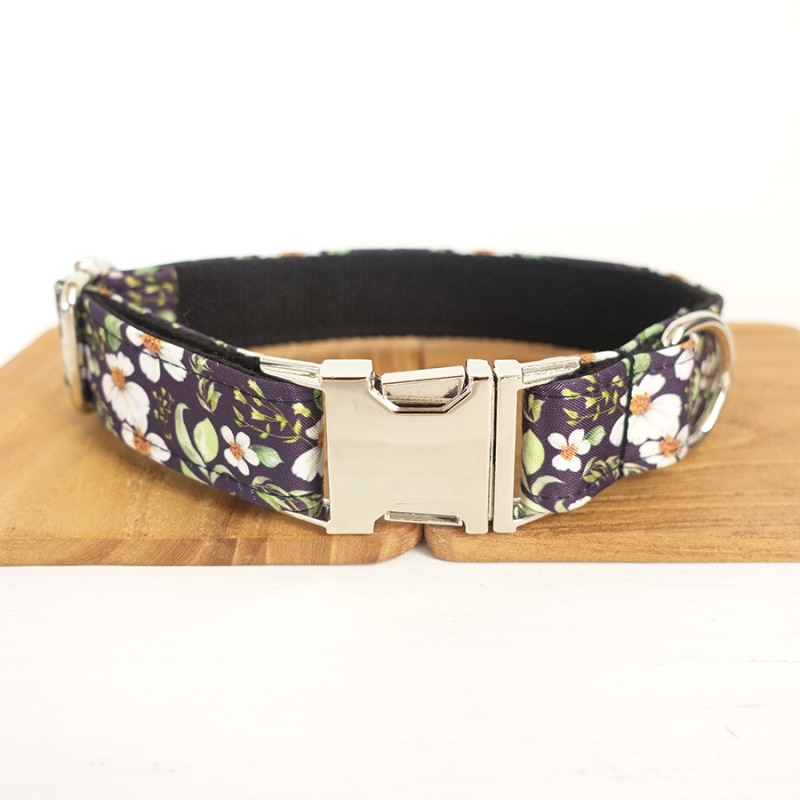 Floral Dog Collar and Leash Set